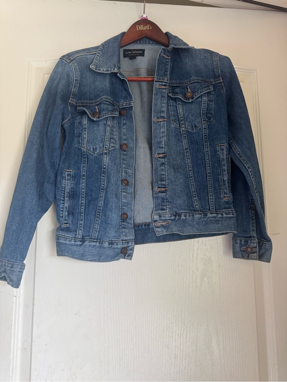 Lucky Brand Medium Wash Blue Denim Jacket - Picture 5 of 7
